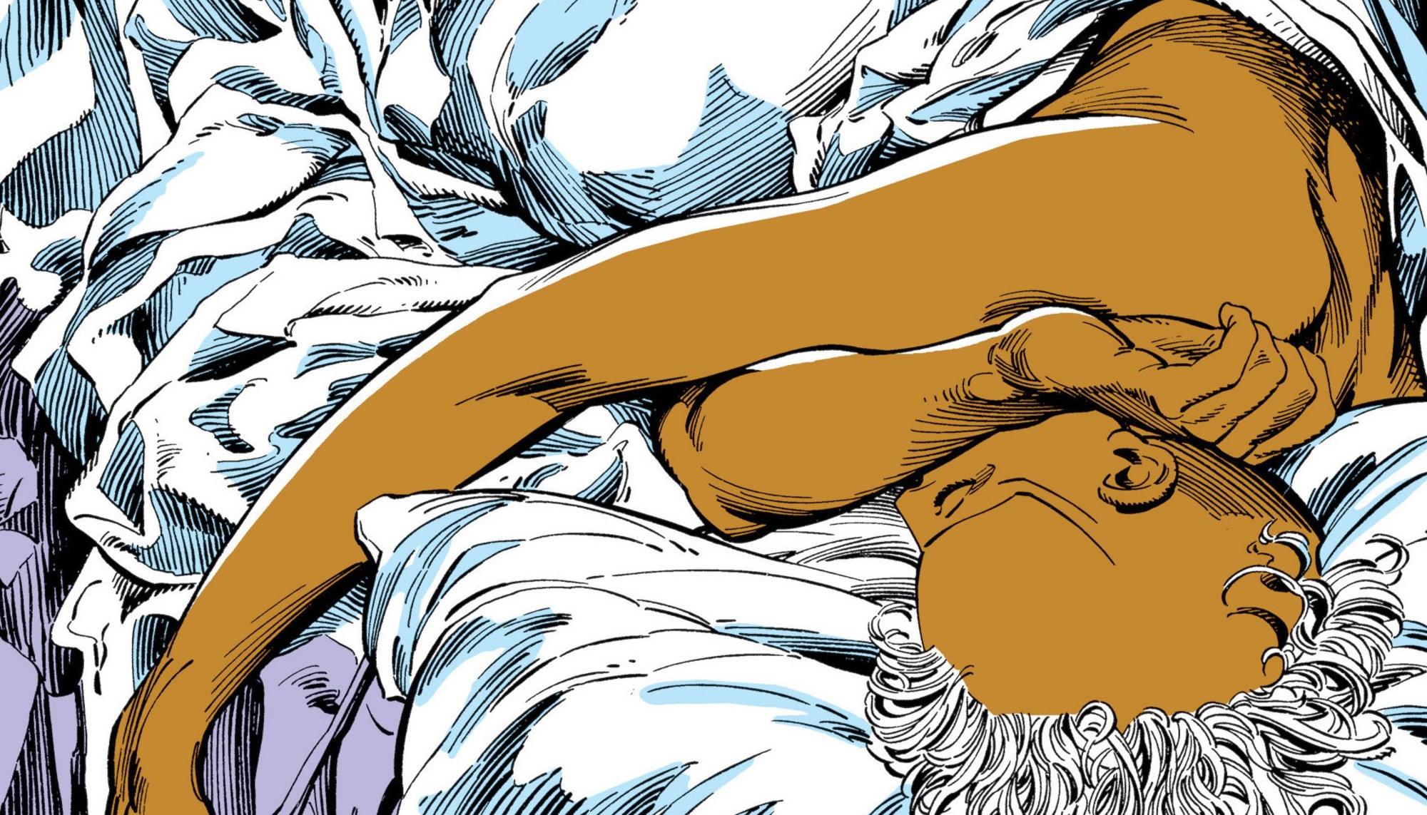 Viñeta de La Patrulla-X con Tormenta dibujada por Barry Windsor-Smith